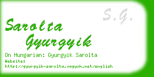 sarolta gyurgyik business card